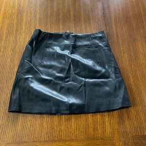 Faux leather skirt